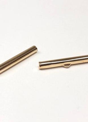 Концевик-трубочка слайдер для украшений 30 мм - золото