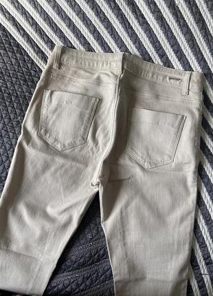 Zara basic denim базовые брюки джинсы бежевые классические размер м3 фото