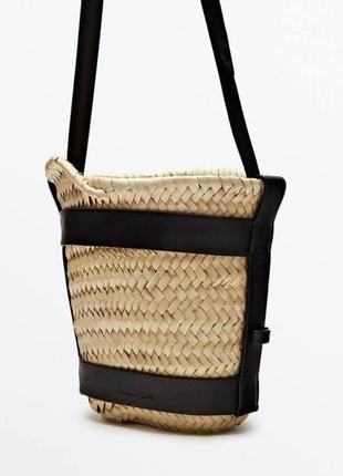 Сумка massimo dutti mini woven basket2 фото