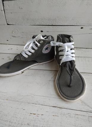 Открытые кеды вьетнамки сандали босоножки converse chuck tailor 36p. состояние отличное. стелька по точкам 23см3 фото