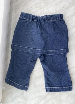 Sale!! юбка-шорты джинсовые бриджи на 2 года (92 см).2 фото