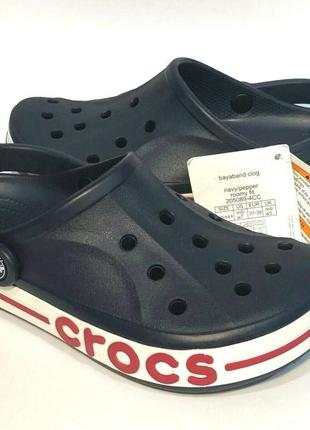 Сабо crocs bayaband clog navy pepper сабо мужские крокс темно-синие.6 фото