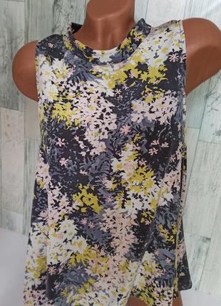 Яркая шелковая блуза whistles с диким цветочным принтом