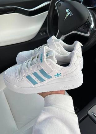 Жіночі кросівки уцінка adidas forum blue white6 фото