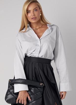 Полосатая женская рубашка oversize