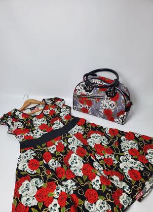Комплект плаття і сумка з черепами ed. hardy2 фото