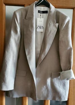 Пиджак zara новый, лен