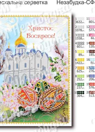 Великодній серветка бісером - сф005