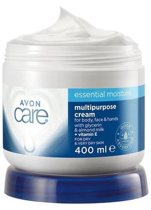 Зволожувальний мультифункціональний крем для обличчя, рук та тіла з гліцерином, мигдальним молочком