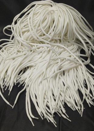 Белый шнур круглый плетеный 1,2м полиэстер3 фото