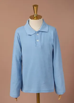 Сорочка поло для хлопчиків 30185-1 блакитна
