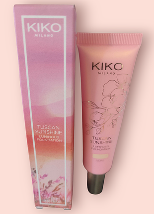Зволожуючий тональний крем kiko milano tuscan sunshine luminous foundation