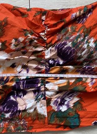 Трендовый топ корсет с абстрактным цветочным принтом4 фото