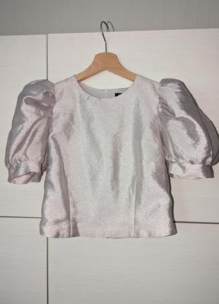 Кроп топ river island с объемными рукавами