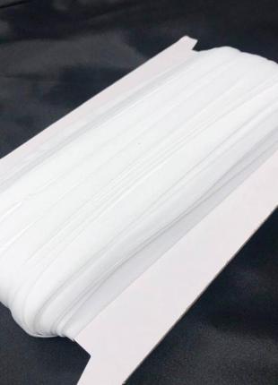 Трикотажна окантувальна бейка (еластична, стрейч) 1см - білий2 фото