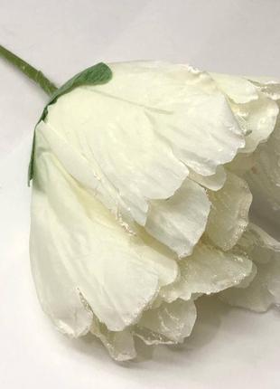 Цветок тюльпан для декора, большой, цвет - белый теплый2 фото