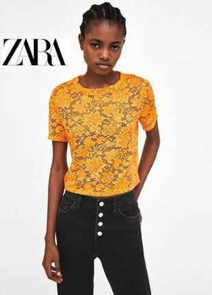 482.невероятный кружевной топ молодежного испанского бренда zara trafaluc