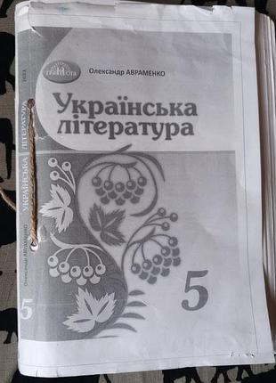 Книжка роздрукована українська література 5 клас