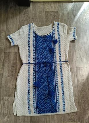 Вышиванка вязаная,туника