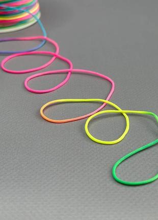 Шнур шамбала, нейлоновый 1 мм - радуга1 фото
