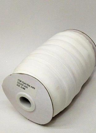 A-042 трикотажна окантувальна бейка (еластична, стрейч) 2 см х 1 м. (молоко)2 фото