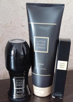 Набор:
-little black dress avon 2 в 1 парфюмированный