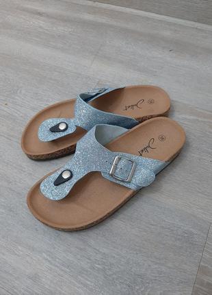 Жіночі босоніжки toe separator glitter mules літнє взуття