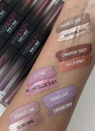 Жидкие тени huda beauty matte &amp; metal melted eyeshadows