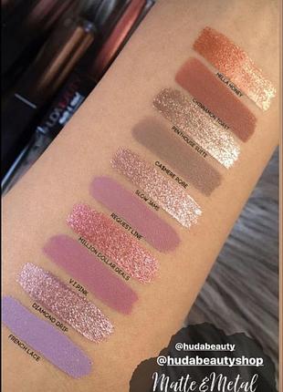 Жидкие тени huda beauty matte &amp; metal melted eyeshadows