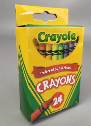 Карарандаши восковые смывающющиеся 24 цвета crayola3 фото