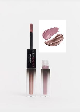 Рідкі тіні huda beauty matte & metal melted eyeshadows request line & slow jams
