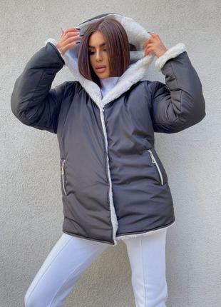 Двусторонняя зимняя куртка ly-30340