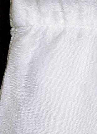 Лён+ вискоза белоснежные летние брюки хорошая посадка льняные белые свободные штаны h&m7 фото