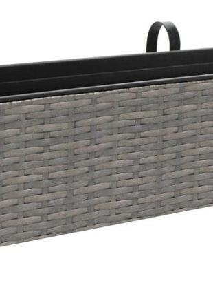 Кашпо зі штучного ротанга engard балконне 60x18x18 см