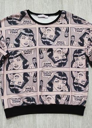 Свитшот с комиксами толстовка на девочку