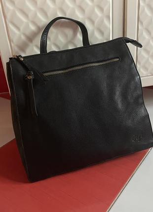 Шикарный кожаный сумка рюкзак gigi /100%кожа