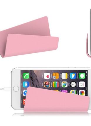 Тримач підставка для телефону настінна рожева