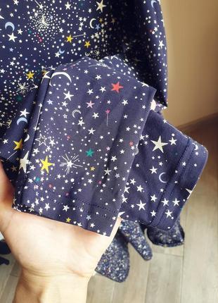 Трикотажна оверсайз сукня в зірки і місяці6 фото