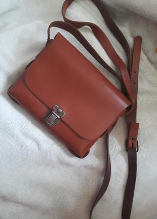 Кожаная винтажная сумочка