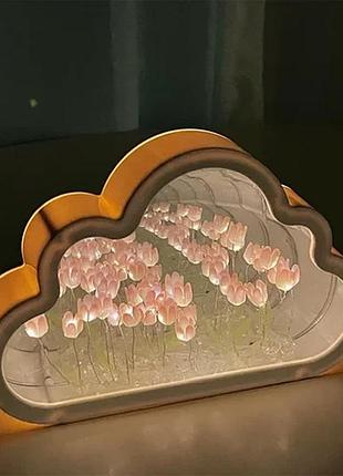 Облако тюльпанов светодиодный ночник украшения для спальни тучка своими руками облачко...