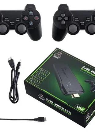 Компактна ігрова приставка 20000 ігор hdmi game stick lite m8 64 gb 4k ultra hd з двома джойстиками3 фото