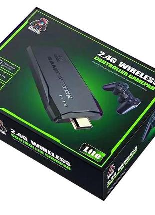 Компактна ігрова приставка 20000 ігор hdmi game stick lite m8 64 gb 4k ultra hd з двома джойстиками2 фото