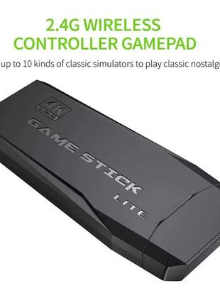 Компактна ігрова приставка 20000 ігор hdmi game stick lite m8 64 gb 4k ultra hd з двома джойстиками7 фото