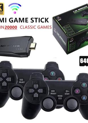 Компактна ігрова приставка 20000 ігор hdmi game stick lite m8 64 gb 4k ultra hd з двома джойстиками4 фото
