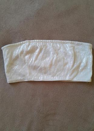 Топ бандо с пайетками m-l prettylittlething