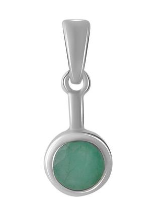 Срібна підвіска silverthin зі смарагдом 0.843ct (2058281)