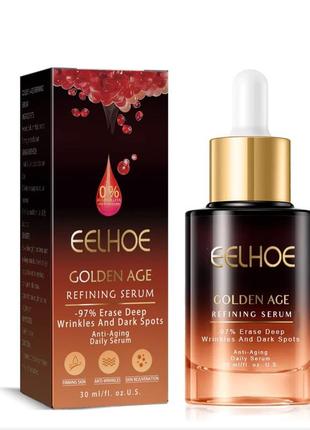 Отбеливающая анти возрастная сыворотка для лица eelhoe golden age refining serum, против акне