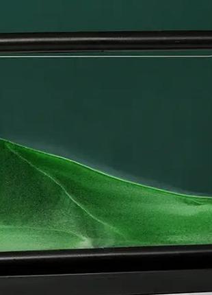 Картина антистресс движущийся песок песчаный пейзаж 3d - зеленый