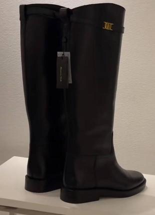 Шикарные высокие сапоги из натуральной кожи бестселлер massimo dutti