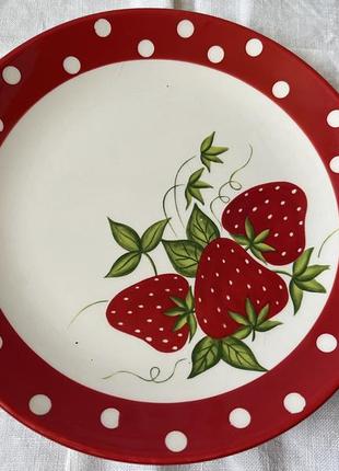 Полуниця 🍓 десертна тарілка горошок ягідки